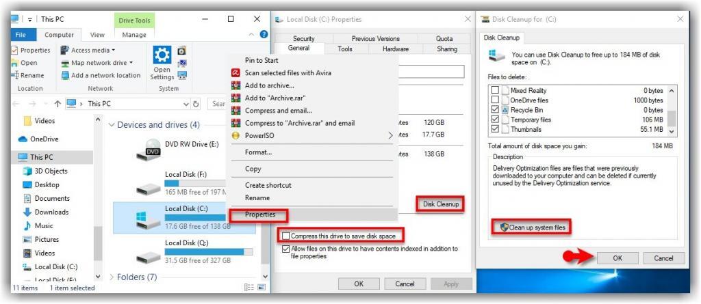 how to delete junk files from hard drive hp