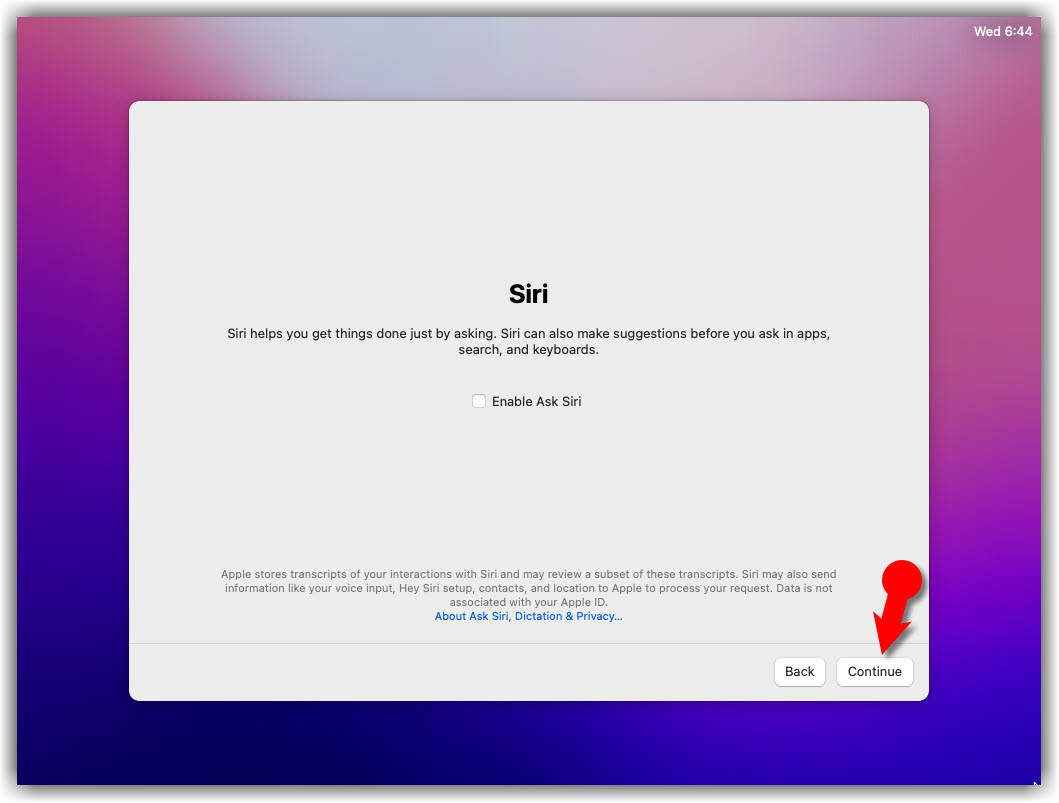 Disable Siri on macOS Monterey