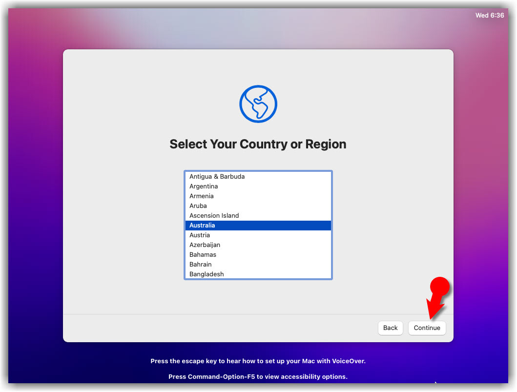 Select Your Country or Region