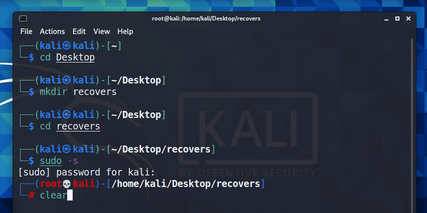 how to create a new directory in kali linux