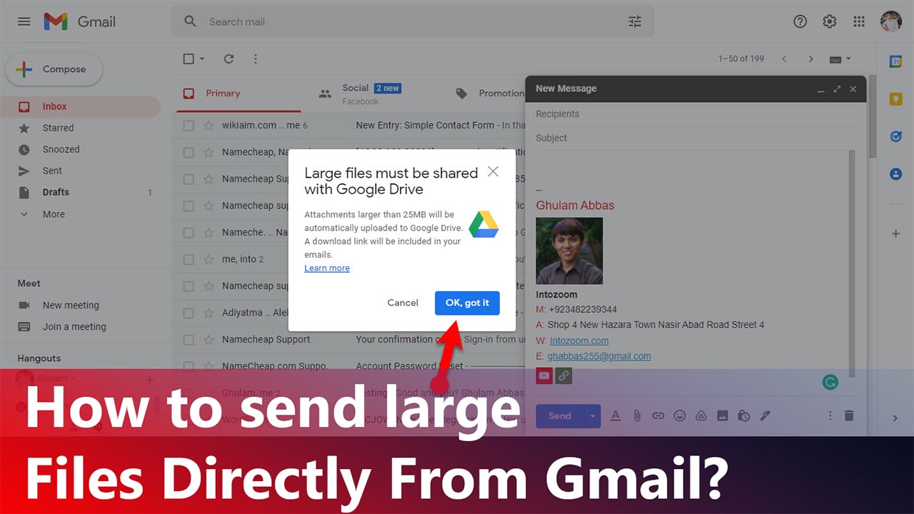 How To Send Large Files Directly From Gmail Wikigain