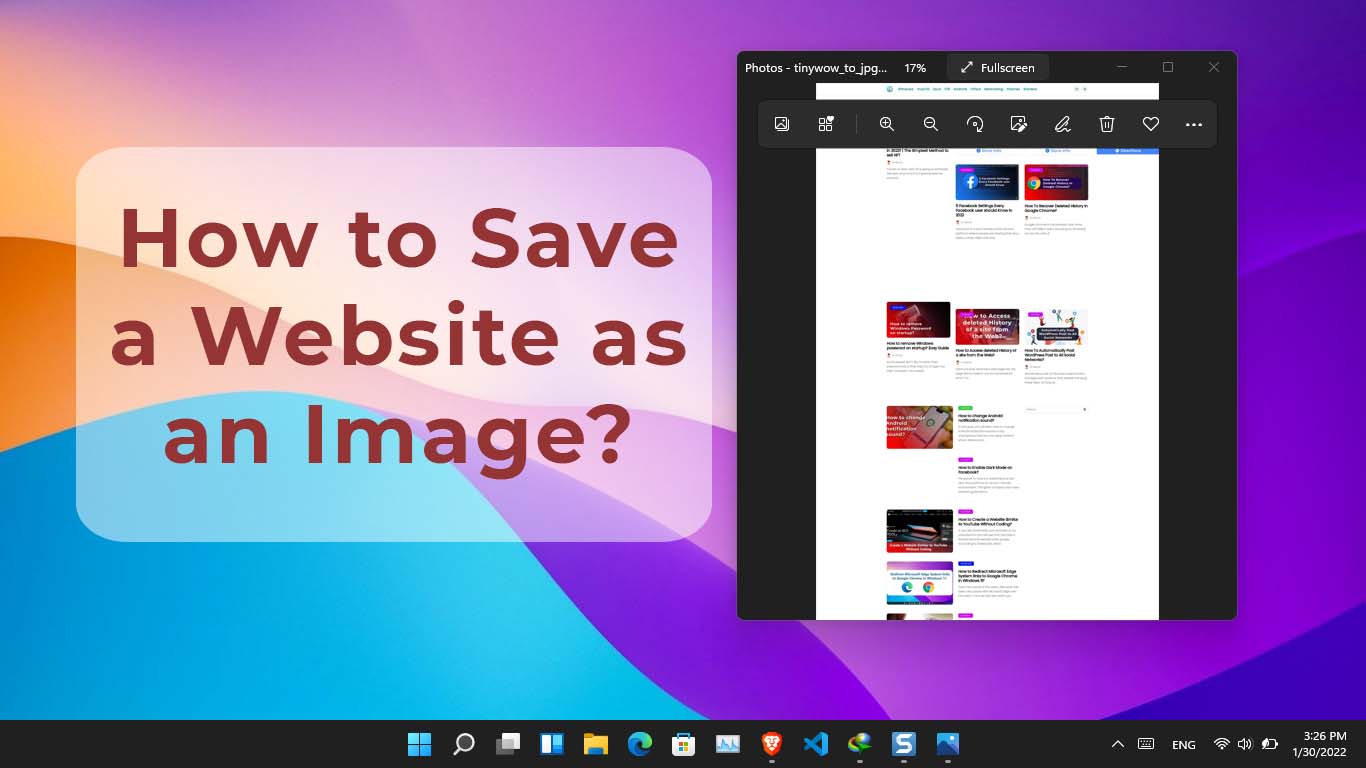 Save A Website As An Image