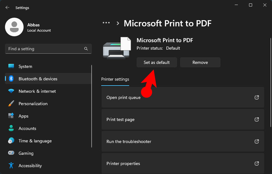 Set a Default Printer in Windows 11