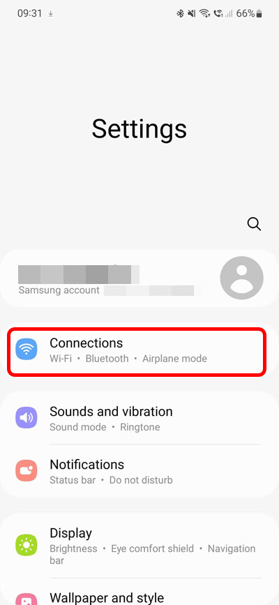 Turn on/off Data Roaming on Samsung